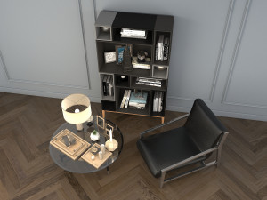 relaxing chairs and coffee table Modèle 3D