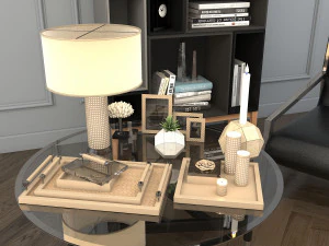 relaxing chairs and coffee table 3D Model