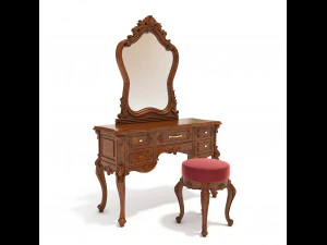 클래식 화장대 3D 모델