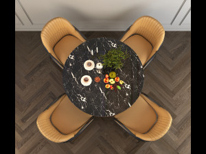modern design dining table set 2 3D Модель