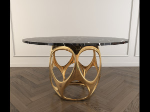 modern design dining table set 2 3D Model