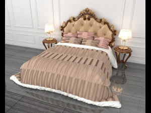 Klassiek bed 8 3D Model