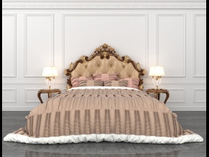 classic bed 8 3D Модель