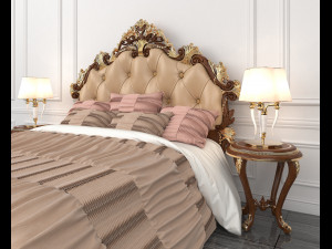 classic bed 8 3D Модель