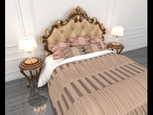 classic bed 8 3D Модель