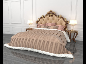 classic bed 8 3D Модель