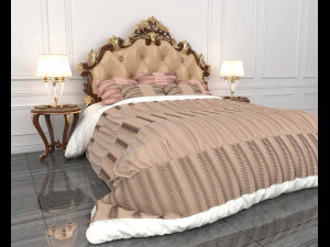letto classico 8 Modello 3D