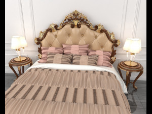 classic bed 8 3D Модель