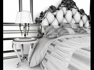 classic bed 8 3D Модель