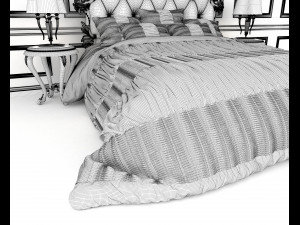 classic bed 8 3D Модель
