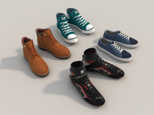 shoes collection set 3D 模型