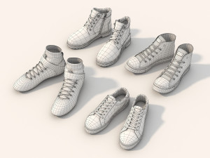 shoes collection set 3D 模型