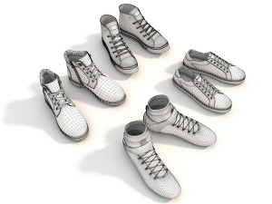 shoes collection set 3D 模型