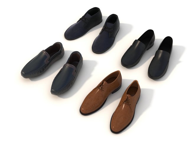 shoes collection set 2 3D Model .c4d .max .obj .3ds .fbx .stl .blend 
