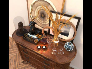 sideboard chest of drawer 3D Model