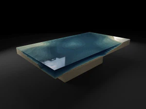 epoxy resin coffee table 3D Model