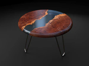 epoxy resin coffee table 3D Model