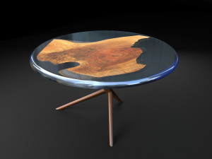 epoxy resin coffee table 3D Модель