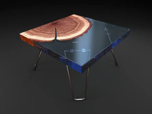 epoxy resin coffee table 3D Model