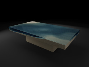 epoxy resin coffee table 3D Модель