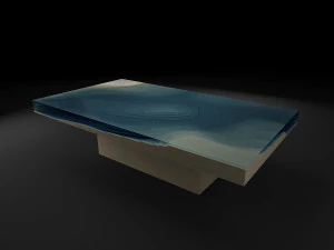 epoxy resin coffee table 3D Model