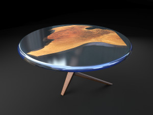 epoxy resin coffee table 3D Модель