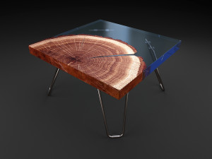 epoxy resin coffee table 3D Модель