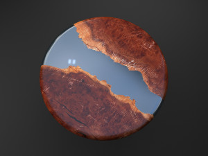 epoxy resin coffee table 3D Модель
