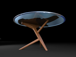 epoxy resin coffee table 3D Модель