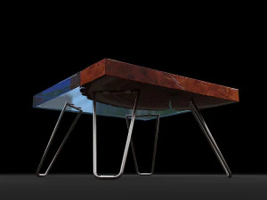 epoxy resin coffee table 3D Model