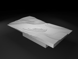 epoxy resin coffee table 3D Модель