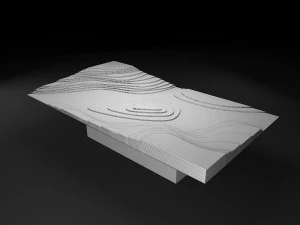 epoxy resin coffee table 3D Model