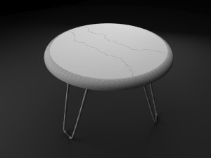 epoxy resin coffee table 3D Модель