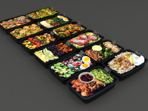 chinese fast food Model 3D