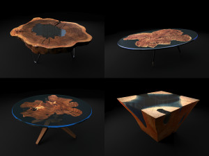 epoxy resin coffee table 2 3D Model