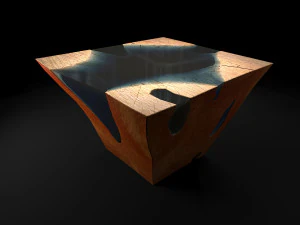 epoxy resin coffee table 2 3D Model