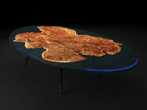 epoxy resin coffee table 2 3D Model