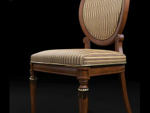 european style chair set 3D Model