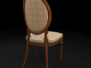 european style chair set 3D Model