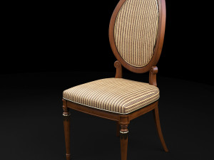 european style chair set 3D Model