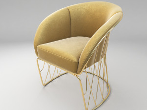 modern table and chair set 3D Model