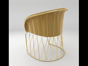 modern table and chair set 3D Model
