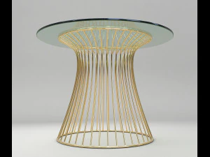modern table and chair set 3D Model