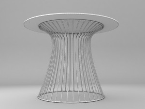 modern table and chair set 3D Model