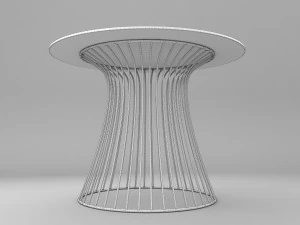 modern table and chair set 3D Model