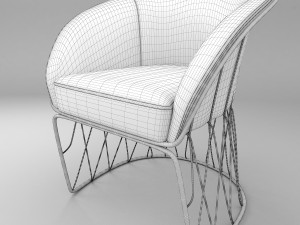 modern table and chair set 3D Model