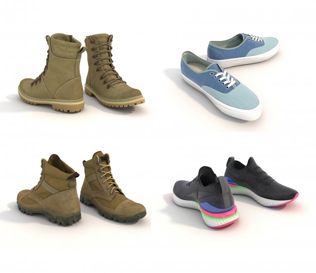 shoes collection Modelo 3D .c4d .max .obj .3ds .fbx .stl .blend 
