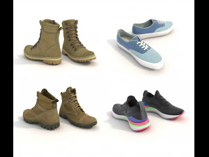 Schuhkollektion 3D Modell