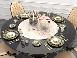 contemporary table chair set Modelo 3D