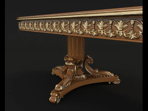 dinning classic table chair 2 3D Model